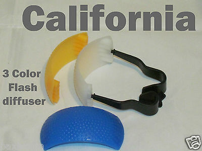 3 Color Pop-up Flash Bounce Diffuser Cover Kit For Canon Nikon Pentax Olympus