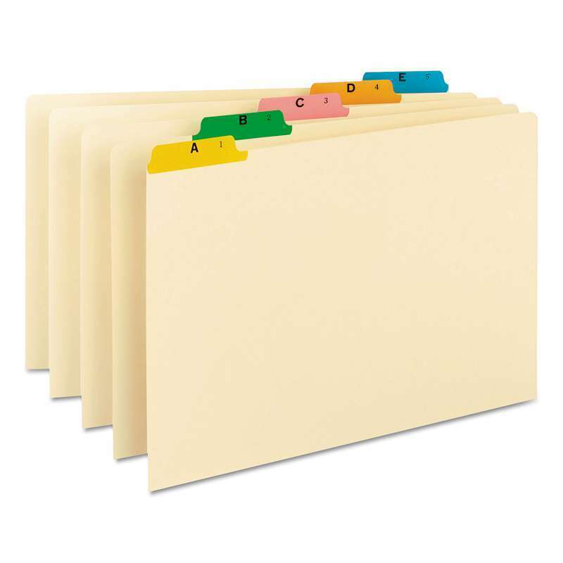 Smead® Recycled Top Tab File Guides, Alpha, 1/5 Tab, Manila/color 086486521802