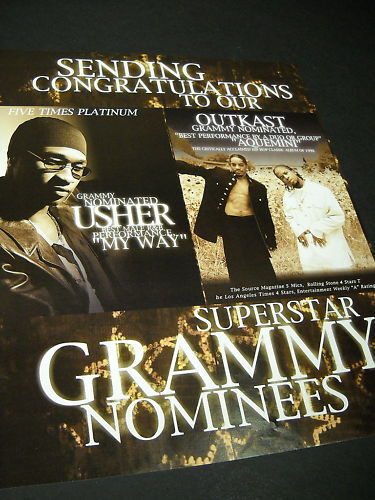 Outkast And Usher Grammy Noms 1999 Promo Poster Ad Mint