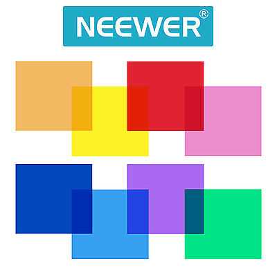 Neewer 12x12"/30x30cm Transparent Color Correction Light Gel Filter Set (8 Pcs)