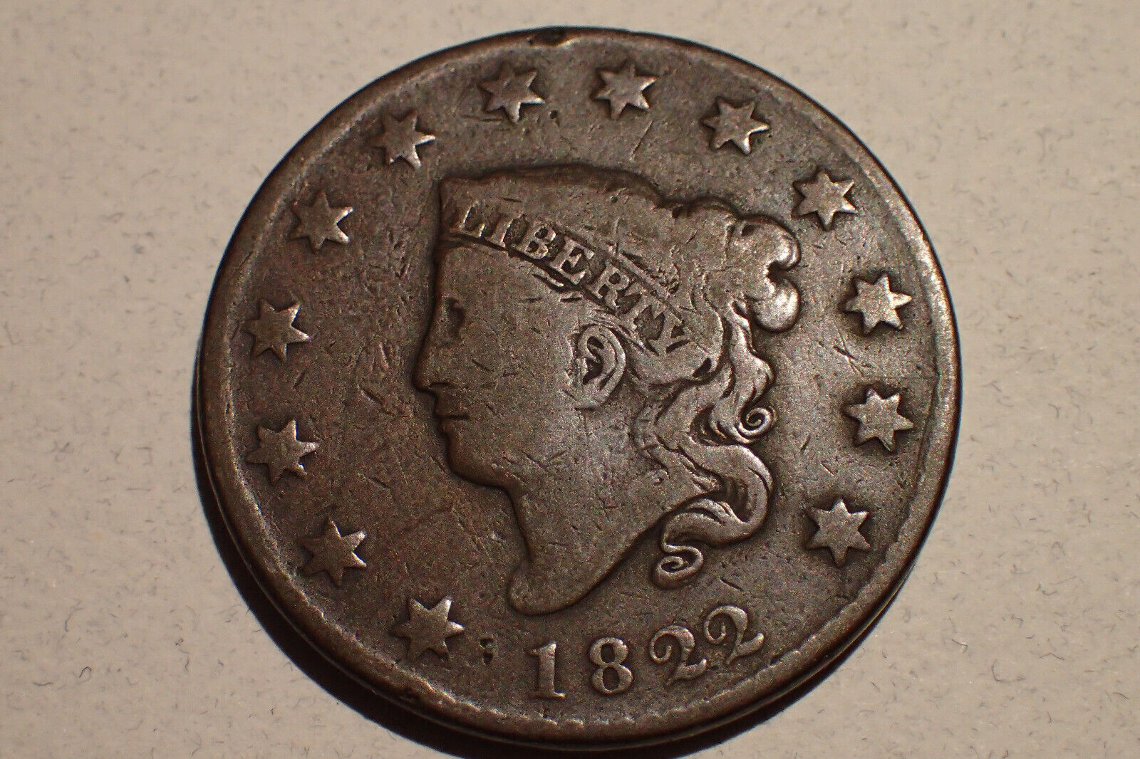 1822 Large Cent Better Then Average.
