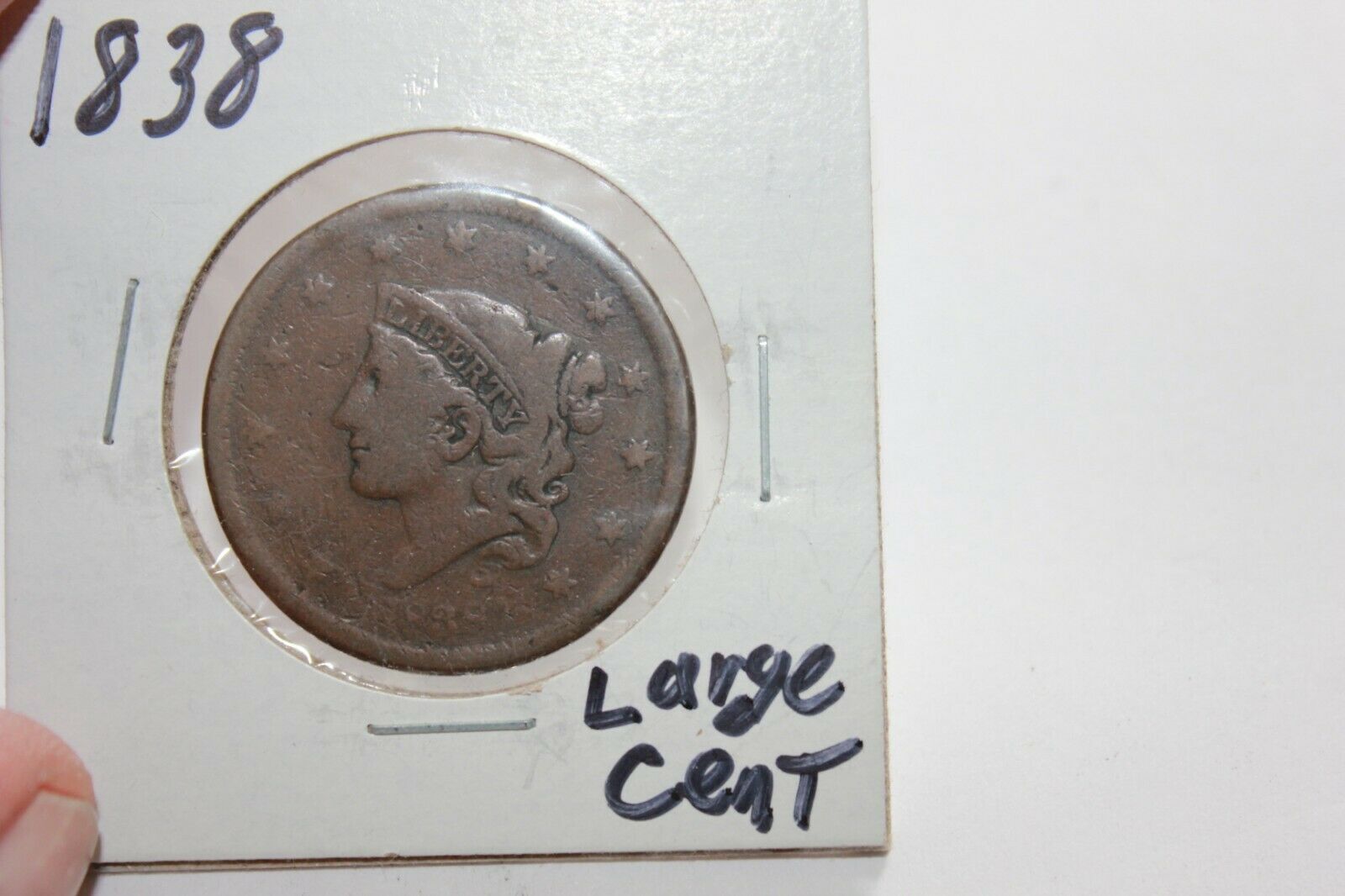 1838   Full Liberty    Large Cent