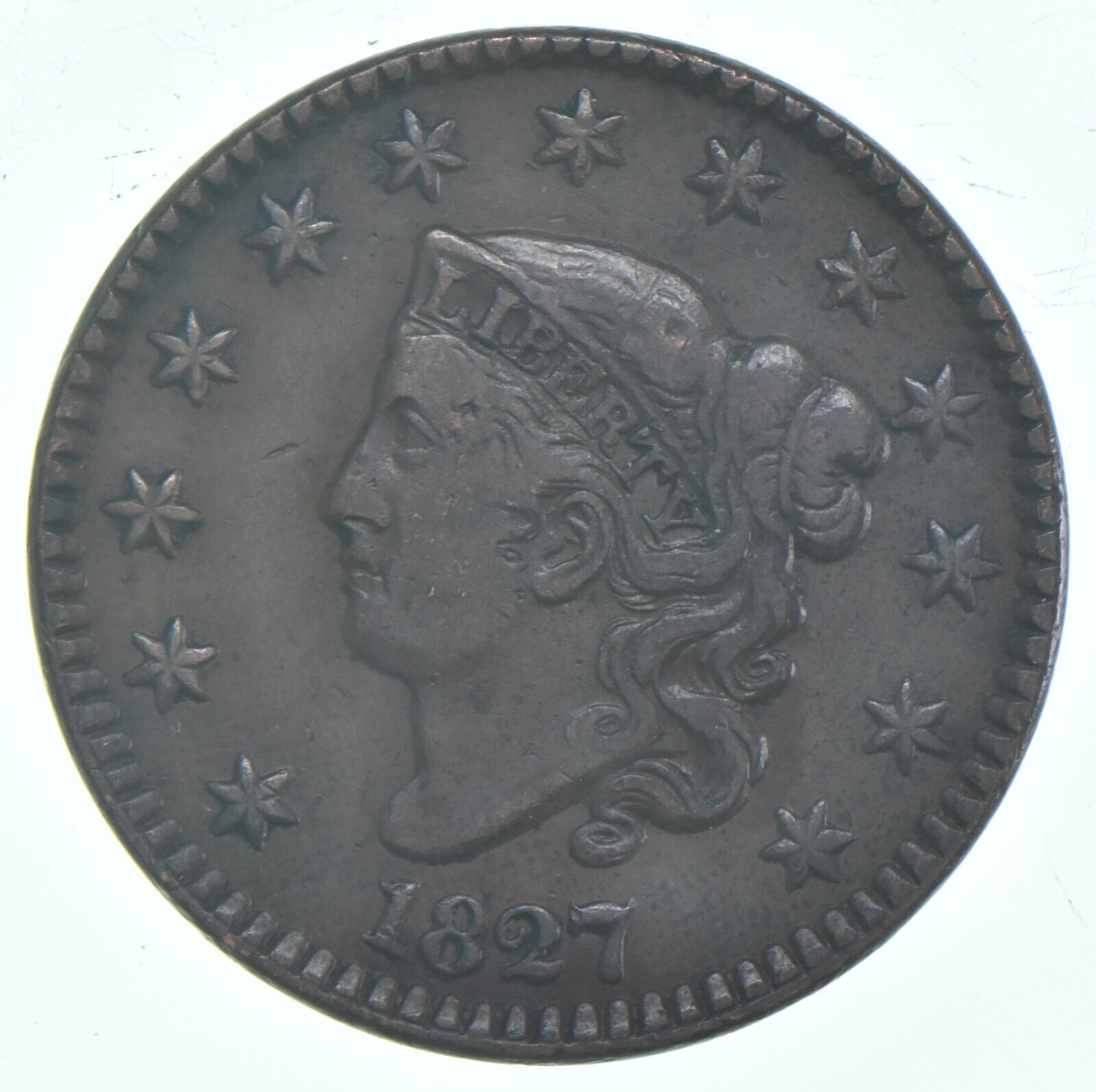 1827 Matron Head Large Cent - N.5 *0442