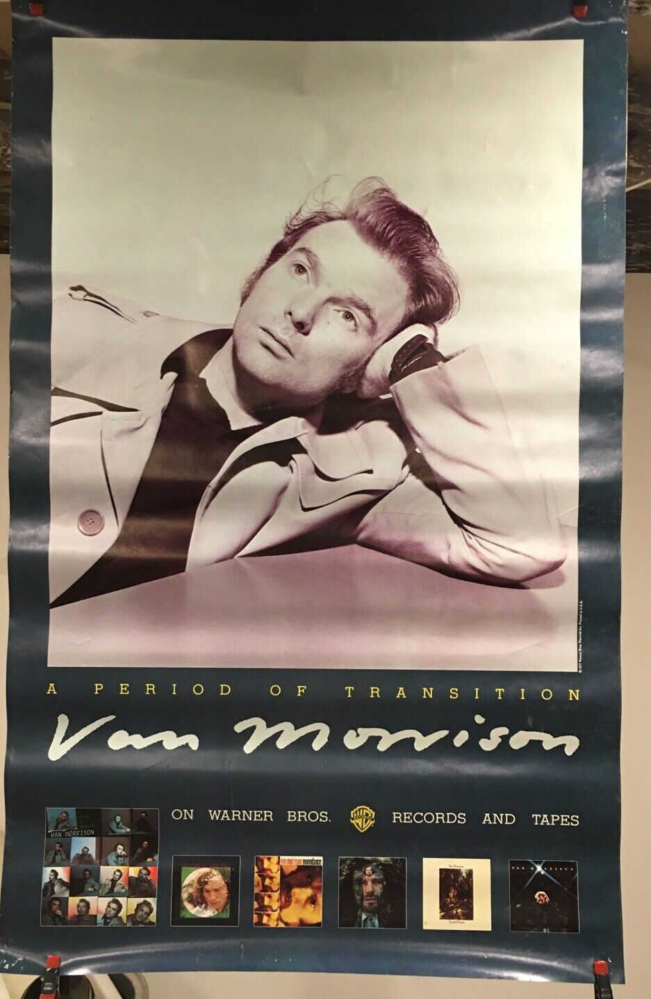 Van Morrison Poster 1977 A Period Of Transition Album Promo Original Vintage