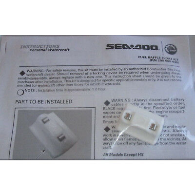 Seadoo New Oem Fuel Baffle Float Sender Repair Kit, 295500438