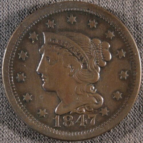 1847 Coronet Head Large Cent